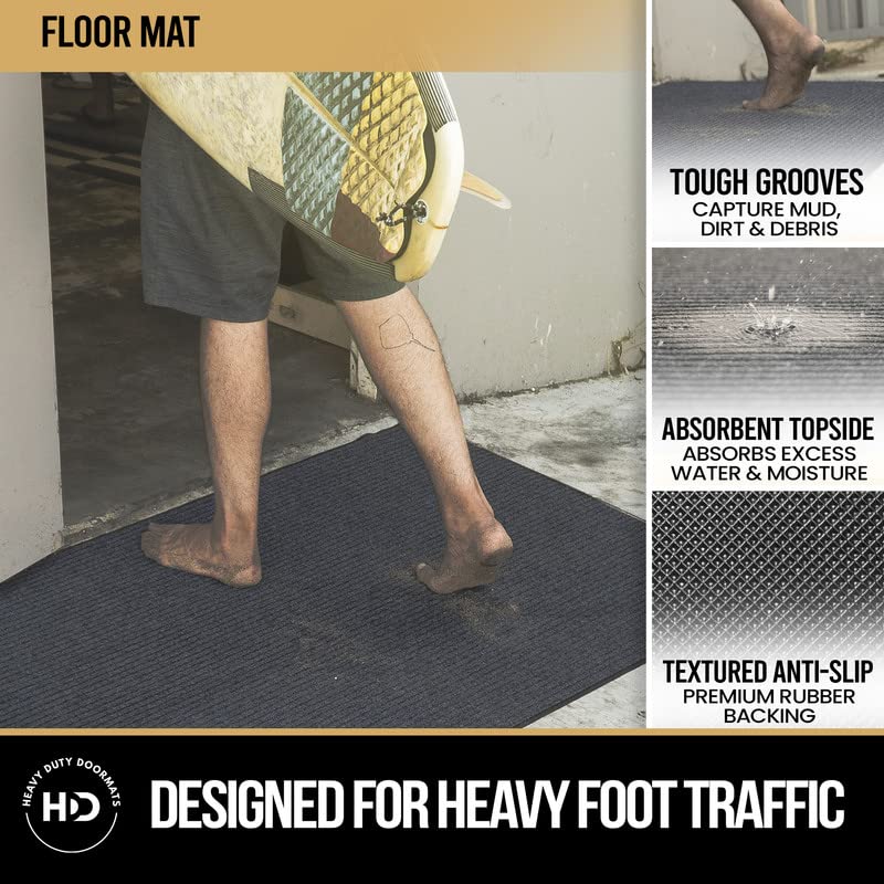 Witty Gadget Heavy Duty Doormats Indoor or Outdoor Entry Way Door Mats for Home, Office, Garage Non Slip Front Porch Doormat with Rubber Backing