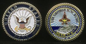 uss george bush cvn 77 (enlisted) challenge coin
