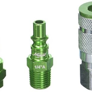 Milton - S-303AKIT ColorFit by Coupler & Plug Kit- (A-Style, Green) - 1/4" NPT, (3-Piece)