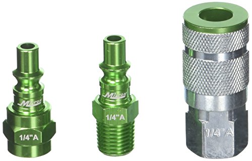 Milton - S-303AKIT ColorFit by Coupler & Plug Kit- (A-Style, Green) - 1/4" NPT, (3-Piece)