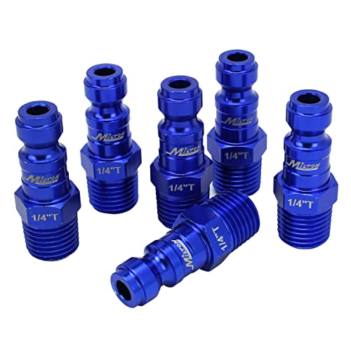 Milton Coupler & Plug Kit - (T-Style, Blue) - 1/4" NPT, (14-Piece) - S-314TKIT