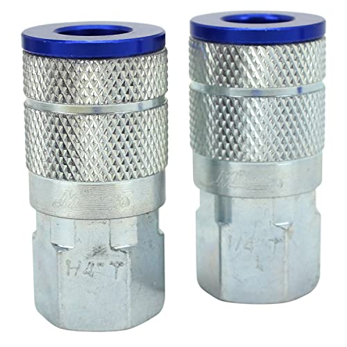 Milton Coupler & Plug Kit - (T-Style, Blue) - 1/4" NPT, (14-Piece) - S-314TKIT