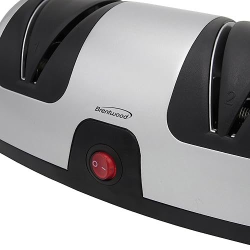 Brentwood TS-1001 2-Stage Electric Knife Sharpener, 9.80in. x 7.20in. x 4.80in.