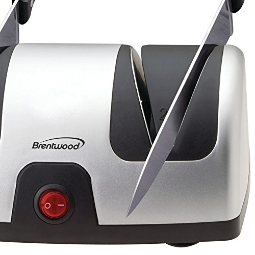 Brentwood TS-1001 2-Stage Electric Knife Sharpener, 9.80in. x 7.20in. x 4.80in.