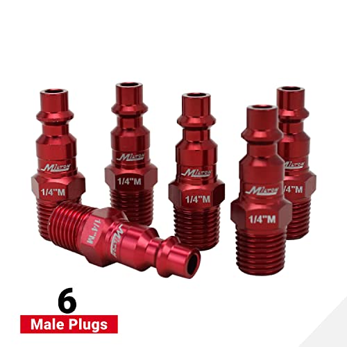 Milton S-314MKIT ColorFit Coupler & Plug Kit - (M-Style, Red) - 1/4" NPT, (14-Piece)