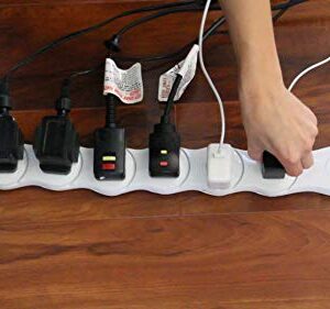 QUIRKY PIVOT POWER 2.0, 6 OUTLET FLEXIBLE SURGE PROTECTOR, WHITE