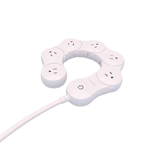 QUIRKY PIVOT POWER 2.0, 6 OUTLET FLEXIBLE SURGE PROTECTOR, WHITE