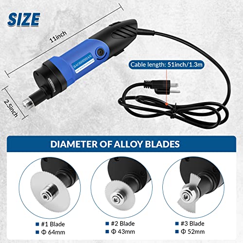 BAOSHISHAN Cast Removal Saw Cast Cutter Electric Plaster Saw Oscillating Speed Adjustable for Tearing Polymeric Materials 110V (BLUE)