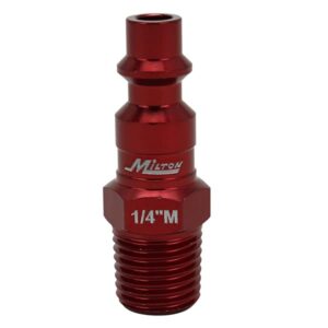 Milton ColorFit Coupler & Plug Kit - (M-Style, Red) - 1/4" NPT, (7-Piece)