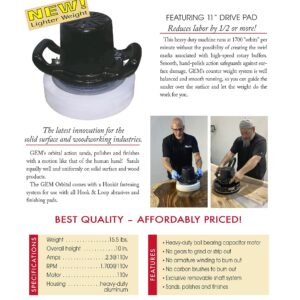 GEM 11" Electric Orbital Sander