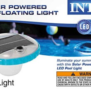 Intex Floating LED Pool Light, Solar Powered with Auto-On at Night