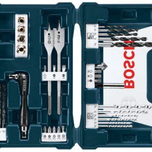 Bosch PS21-2A 12-Volt Max Lithium-Ion 2-Speed Pocket Driver Kit with 2 Batteries, Charger and Case w/ 41 pc drill and drive bit set