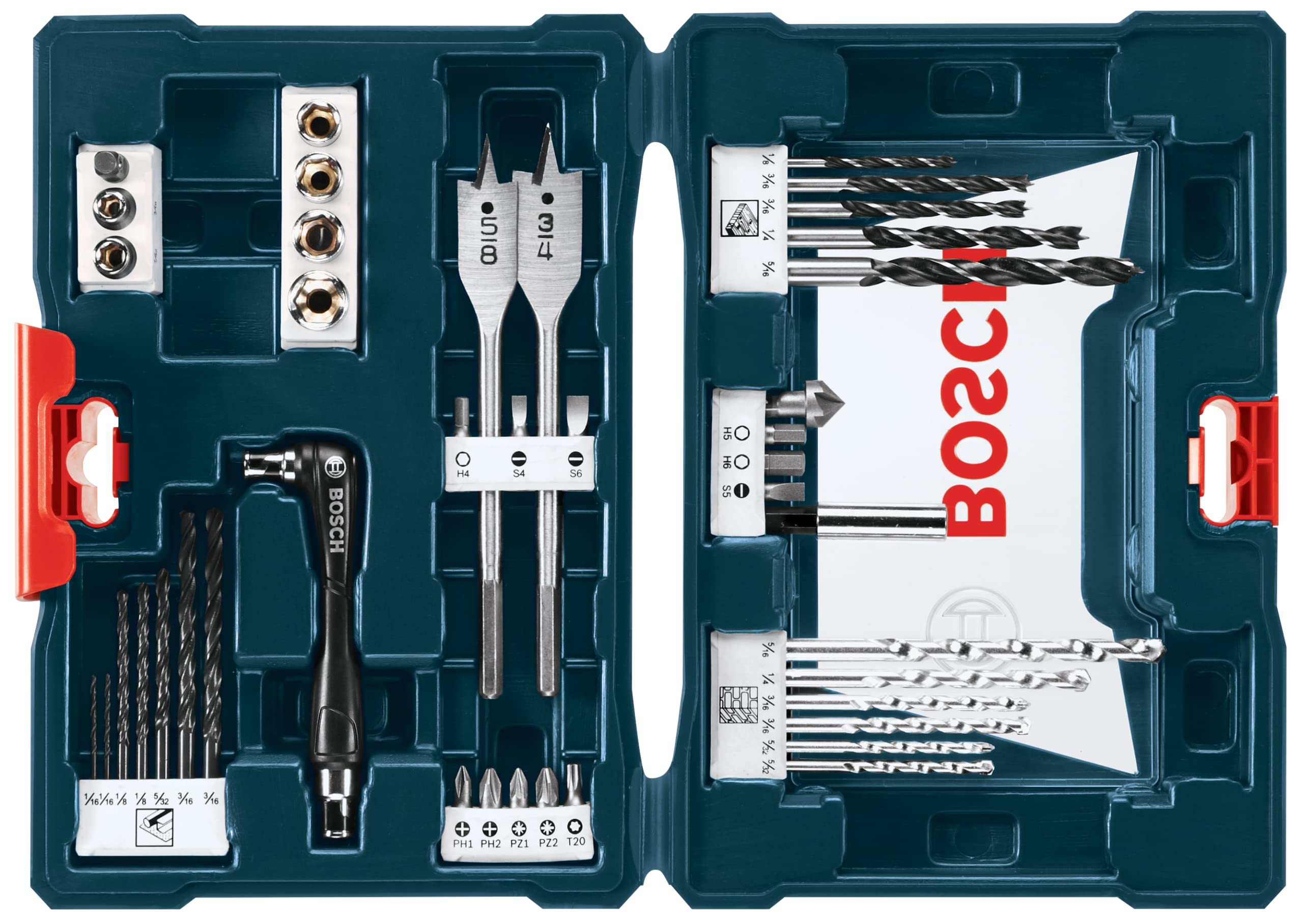 Bosch PS21-2A 12-Volt Max Lithium-Ion 2-Speed Pocket Driver Kit with 2 Batteries, Charger and Case w/ 41 pc drill and drive bit set