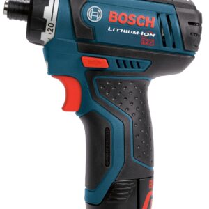 Bosch PS21-2A 12-Volt Max Lithium-Ion 2-Speed Pocket Driver Kit with 2 Batteries, Charger and Case w/ 41 pc drill and drive bit set