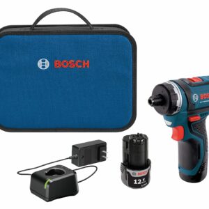 Bosch PS21-2A 12-Volt Max Lithium-Ion 2-Speed Pocket Driver Kit with 2 Batteries, Charger and Case w/ 41 pc drill and drive bit set