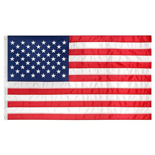 3ft x 5ft Super Tough Sewn Heavy Duty Polyester - Embroidered Stars - American Flag