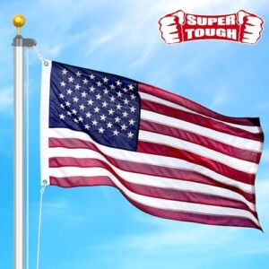 3ft x 5ft Super Tough Sewn Heavy Duty Polyester - Embroidered Stars - American Flag