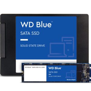 Western Digital 2TB WD Blue 3D NAND Internal PC SSD - SATA III 6 Gb/s, M.2 2280, Up to 560 MB/s - WDS200T2B0B