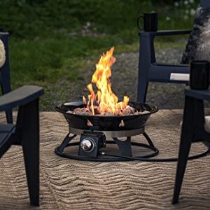 Outland Living Portable Propane Fire Pit, 21-inch, 58,000 BTU with Fire Pit Cover & Carry Kit, Smokeless Gas Firebowl | Perfect for Camping, Patio, Backyard, Tailgating, Deck, RV| Black 863 Cypress