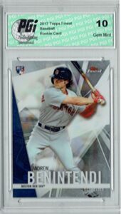 andrew benintendi 2017 topps finest #66 rookie card pgi 10