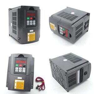 RATTMMOTOR Variable Frequency Drive 2.2KW 220V VFD Drive Inverter Frequency Converter Single Phase Input, 3 Phase Output for VFD Water-cooled Air-cooled Spindle Motor Speed Control+VFD Extension Cable