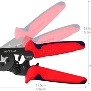 Ferrule Crimping Tool Kit, Preciva AWG23-7 Self-adjustable Ratchet Wire Crimping Tool Kit Crimper Plier Set with 1200PCS Wire Terminals Crimping Connectors Wire End Ferrules