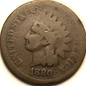 1880 P Indian head Cent Penny Seller Good