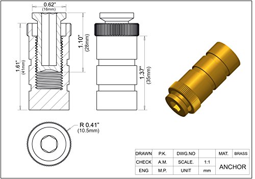 mistcooling Pool Cover Anchors for inground Pools - 10 Pack with Tamping Tool - 5/8" Anchor. Fits 3/4" Hole- 5001ABR