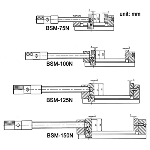 KAKA INDUSTRIAL Drill Press Clamping Vice,Precise Drilling Press Vise (BSM-75N)