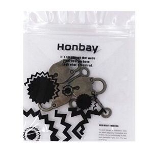 Honbay 3pcs Vintage Antique Style Mini Archaize Padlocks Key Lock with Key