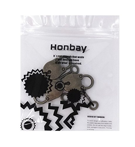 Honbay 3pcs Vintage Antique Style Mini Archaize Padlocks Key Lock with Key