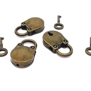 Honbay 3pcs Vintage Antique Style Mini Archaize Padlocks Key Lock with Key