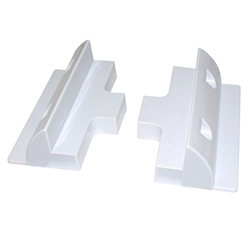 NUZAMAS Set of 2 White Solar Panel Mounting Bracket Caravan RV Motorhome Boat Side Mount Roof Installation