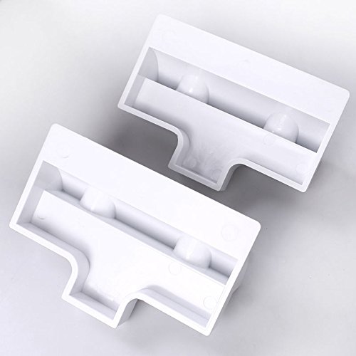 NUZAMAS Set of 2 White Solar Panel Mounting Bracket Caravan RV Motorhome Boat Side Mount Roof Installation