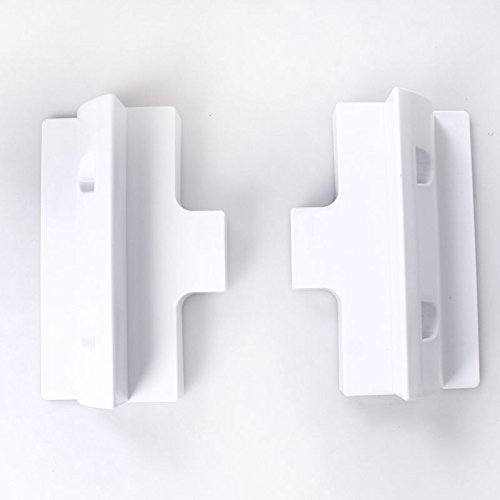 NUZAMAS Set of 2 White Solar Panel Mounting Bracket Caravan RV Motorhome Boat Side Mount Roof Installation