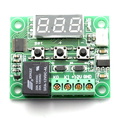 E-outstanding Temperature Controller DC 12V Digital Cooling/Heating Temp Thermostat -50-100 Degree Controlled Switch Module W1209 + Acrylic Box