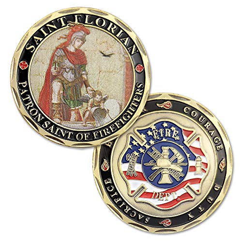 AtSKnSK Saint Florian Volunteer Firefighters Prayer Challenge Coin