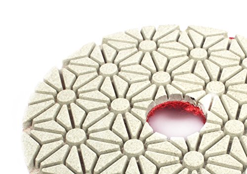 Z-LION 4" Inch Wet 3 Step Diamond Polishing Pad Abrasive Disc for Granit Marble Concrete Flexible Grinding