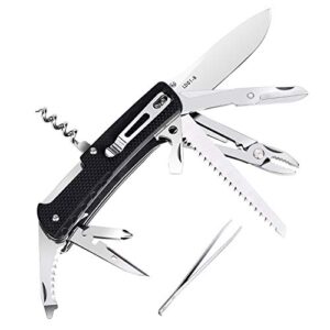 ruike multitool small pocket knife for men folding camping knife edc utility outdoor gear 17c27 cool steel screwdriver ld51