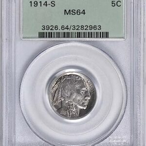 1914 S Buffalo Nickel PCGS MS64