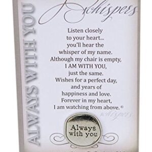 The Grandparent Gift Co. Wedding Memorial Gift | Always With You Wedding Day Whispers Pewter Coin and Sentiment Card