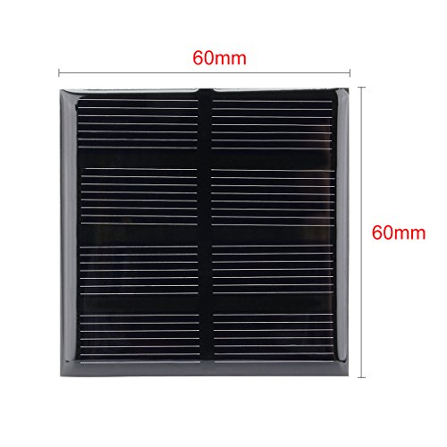 uxcell 5Pcs 2V 160mA Poly Mini Solar Cell Panel Module DIY for Phone Light Toys Charger 60mm x 60mm