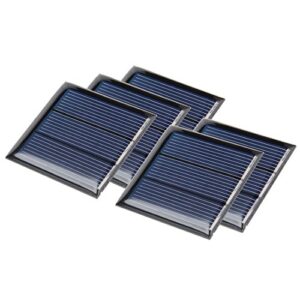 uxcell 5pcs 1.5v 150ma poly mini solar cell panel module diy for light toys charger 45mm x 45mm