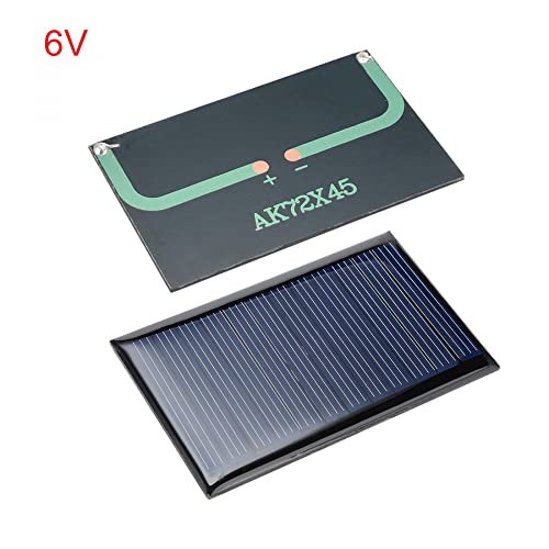 uxcell® 5Pcs 6V 60mA Poly Mini Solar Cell Panel Module DIY for Light Toys Charger 72mm x 45mm