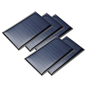 uxcell® 5pcs 6v 60ma poly mini solar cell panel module diy for light toys charger 72mm x 45mm