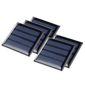 uxcell® 5pcs 2v 50ma poly mini solar cell panel module diy for phone light toys charger 45mm x 45mm