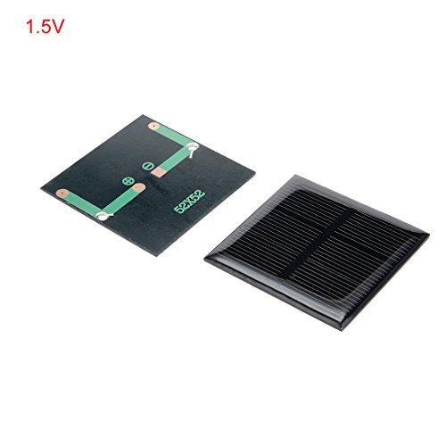 uxcell 5Pcs 1.5V Poly Mini Solar Cell Panel Module DIY for Light Toys Charger 52mm x 52mm