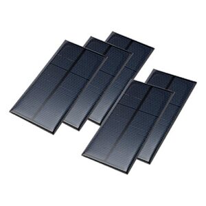 uxcell 5pcs 7.5v 100ma poly mini solar cell panel module diy for light toys charger 110mm x 55mm