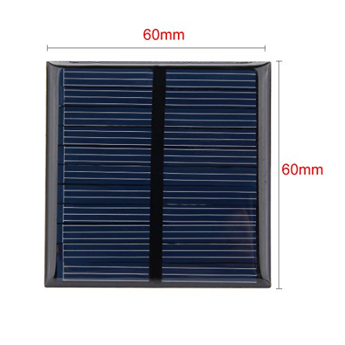 uxcell 5Pcs 5.5V 60mA Poly Mini Solar Cell Panel Module DIY for Light Toys Charger 60mm x 60mm