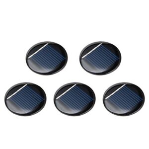 uxcell 5pcs 2v 40ma poly mini round solar cell panel module diy for light toys charger 36mm diameter